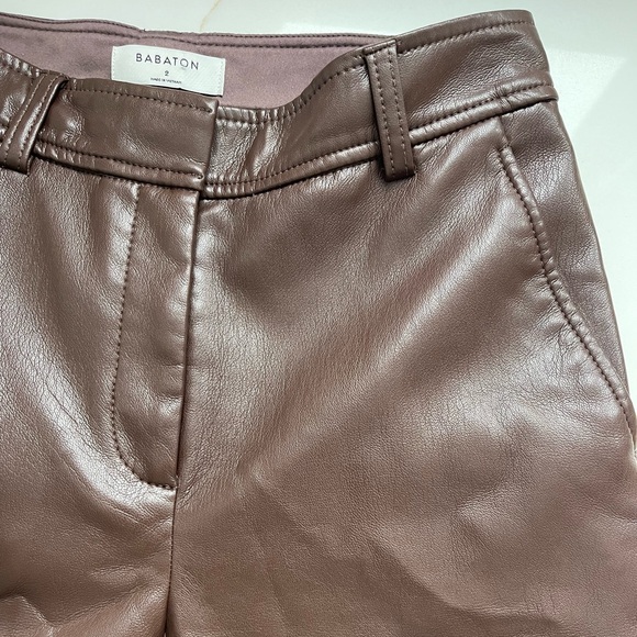 Aritzia Babaton Command mid-rise, straight-leg vegan leather pants - Picture 5 of 5